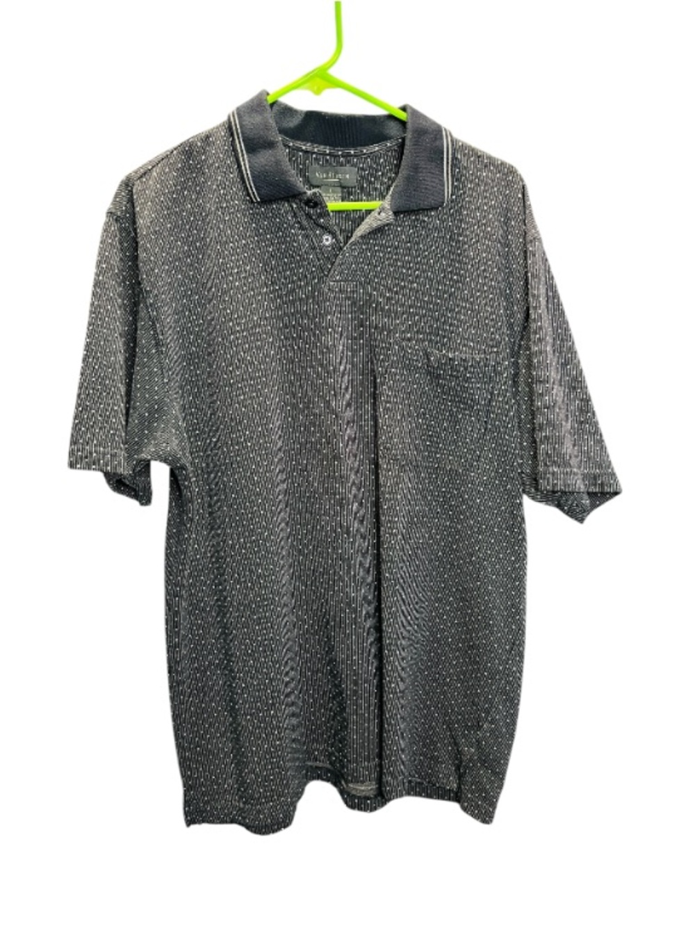 Van Heusen Black and White Patterned Polo - Picture 3 of 8